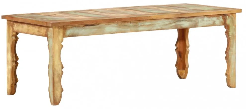 tömör újrahasznosított fa dohányzóasztal 110 x 50 x 40 cm