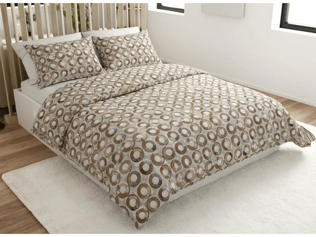 Mikroszálas ágyneműhuzat CIRELLO barna-szürke Ágyneműhuzat mérete: 2 db 70 x 90 cm | 200 x 220 cm