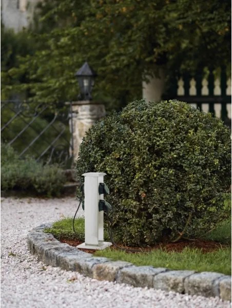 EGLO 90748 - Kültéri csatlakozós oszlop PARK 4 zöld SCHUKO IP44