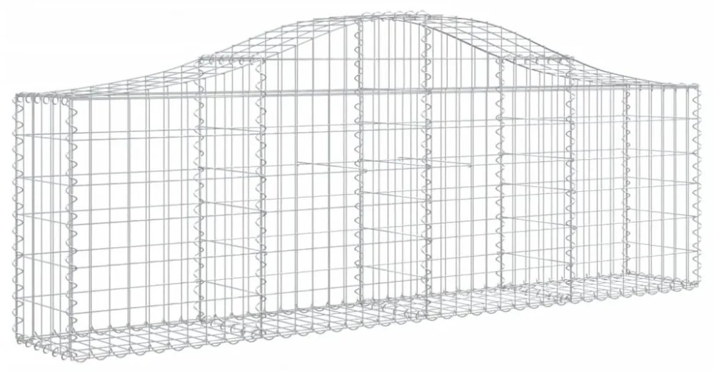 2 db íves horganyzott vas gabion kosár 200x30x60/80 cm