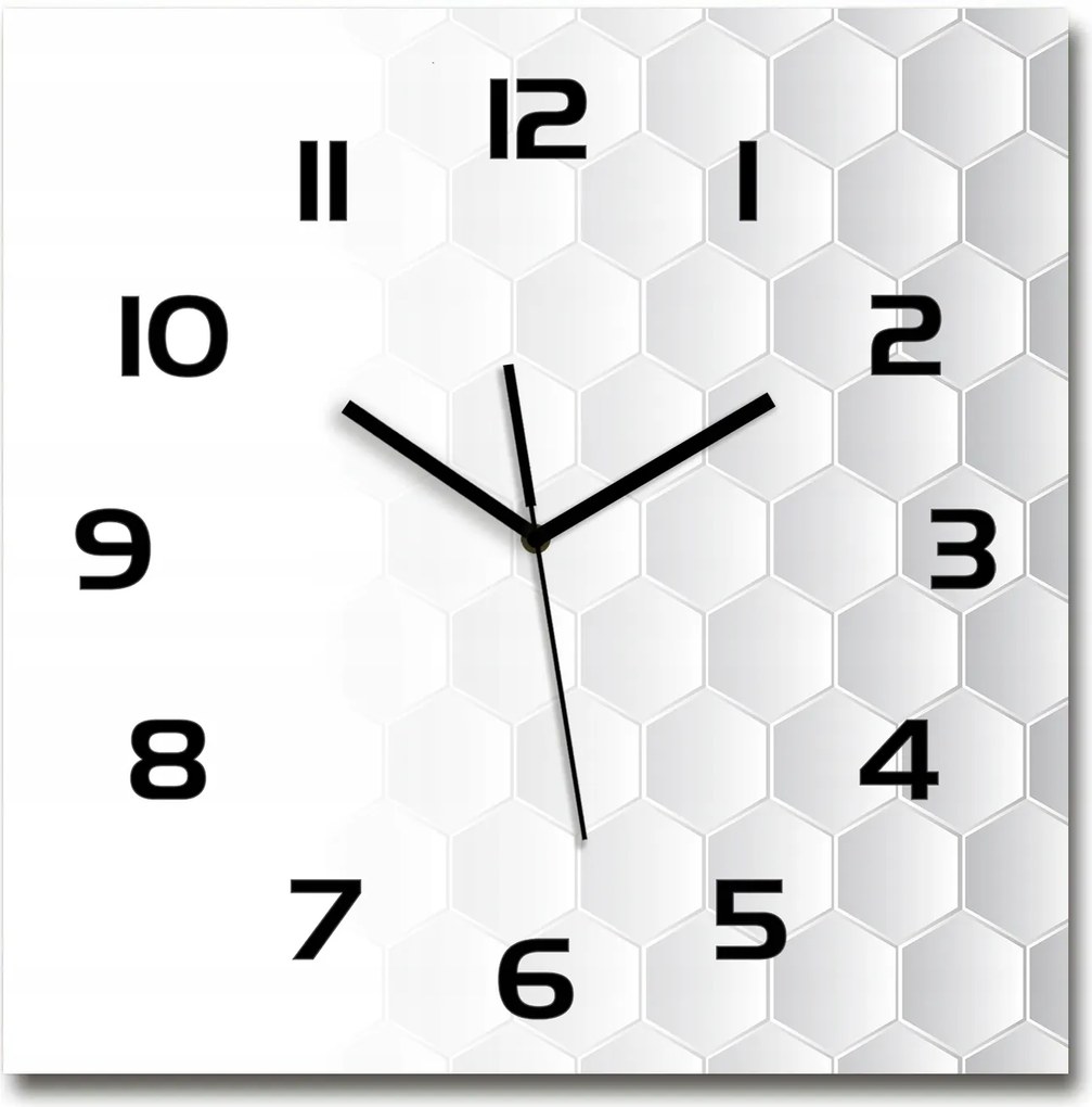 Üveg nagy lógó óra Hatszögletű háttér 60x60cm