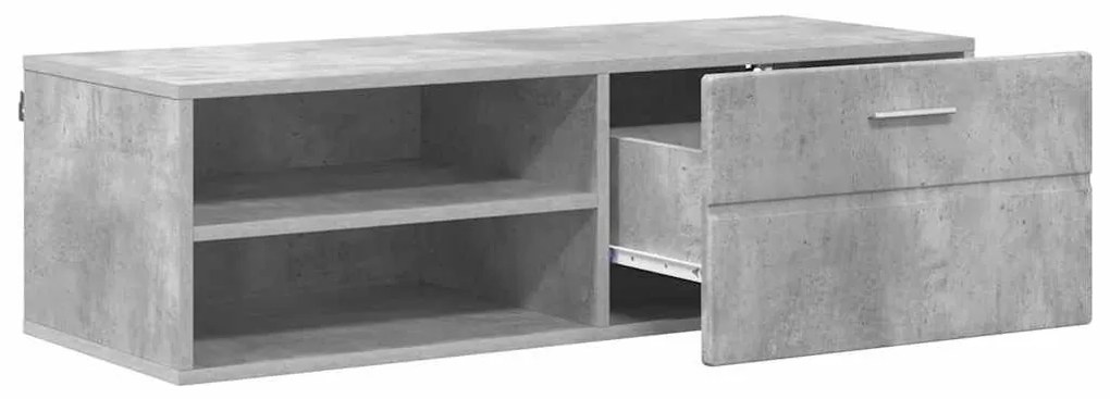 TV szekrény fiókkal Magasfényű fehér 100.5 x 39 x 30 cm Faanyag