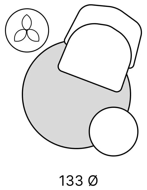 Mentazöld-elefántcsont színű gyerek szőnyeg ø133 cm Avocado Mint – FD