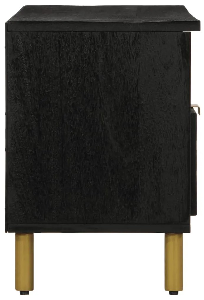 fekete szerelt fa TV-szekrény 100 x 33 x 46 cm