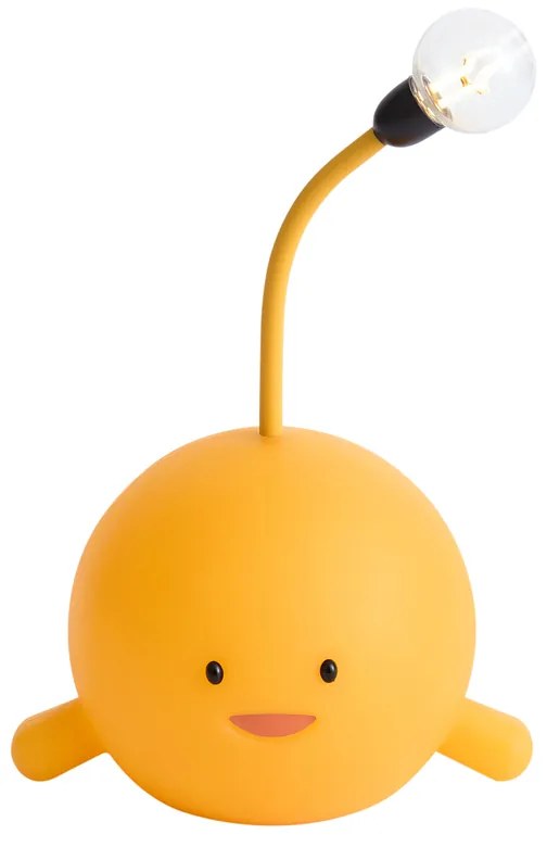 Modern sárga asztali lámpa LED-del, újratölthető - Bulby