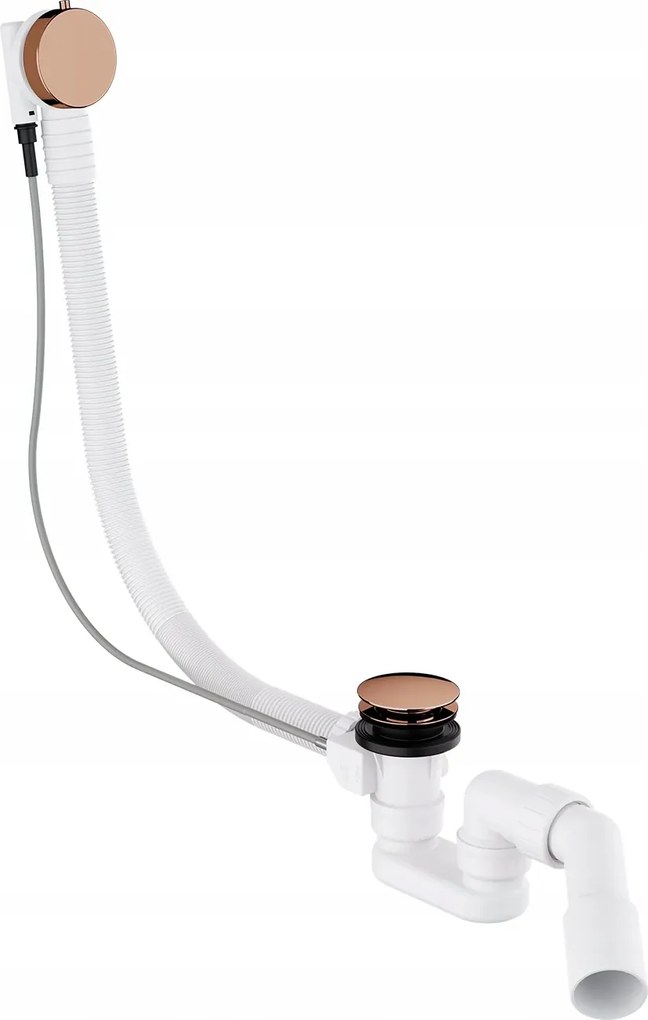 Kádszifon Automata Tekerőgombos Réz Fényes Omnires Szett