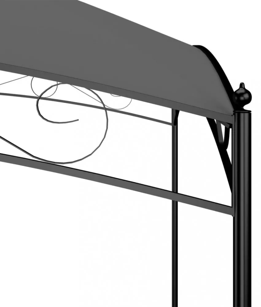 antracitszürke pavilon 3 x 3 x 2,65 m 180 g/m²
