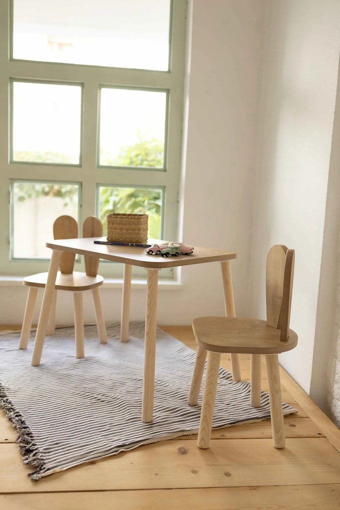 Gyerekasztal székekkel Bunny Two Chair Set - Brown