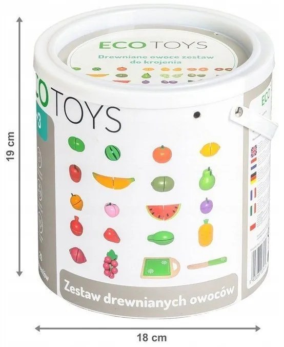 Ecotoys Fa szeletelhető gyümölcsök kiegészítőkkel