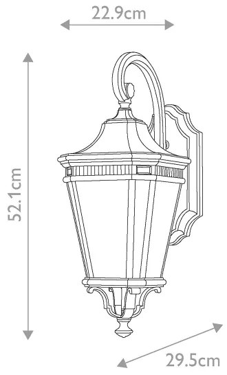 Feiss - Kültéri fali lámpa COTSWOLD LANE 2xE14/60W/230V IP44 fekete