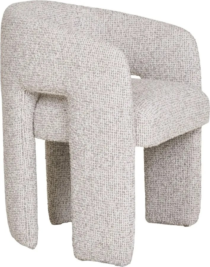 Világosszürke kárpitozott karfás étkezőfotel Monroe – House Nordic