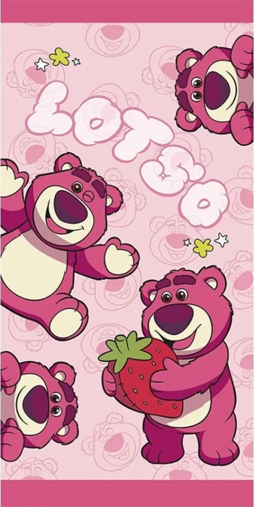 Disney Játékháború Lotso fürdőlepedő, strand törölköző 70x140cm (Fast Dry)