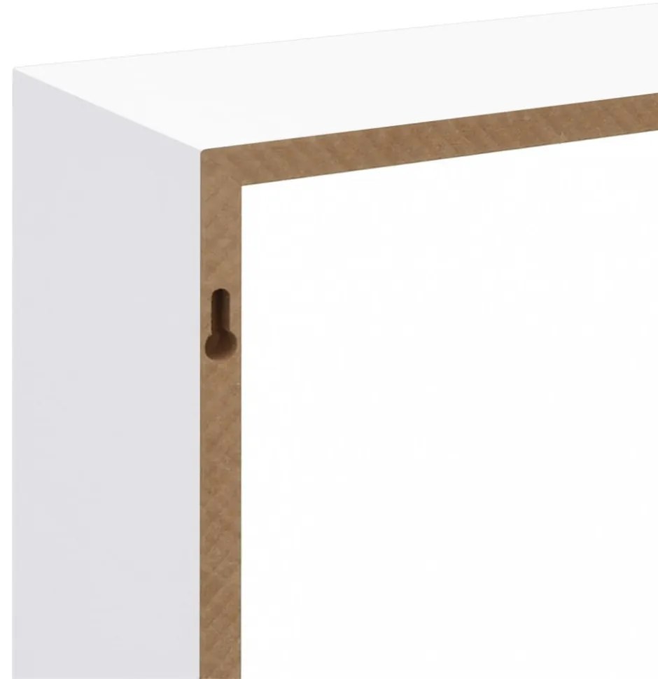 3 db fehér MDF fali kockapolc