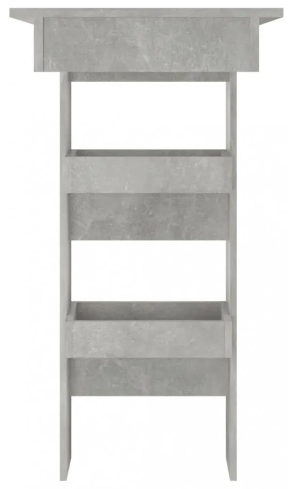betonszürke fatermék fali bárasztal 102 x 45 x 103,5 cm