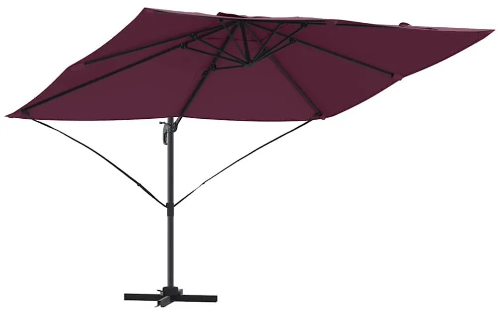 Cantilever Roma Napernyő Piros és Fekete 352 x 251 x 260 cm