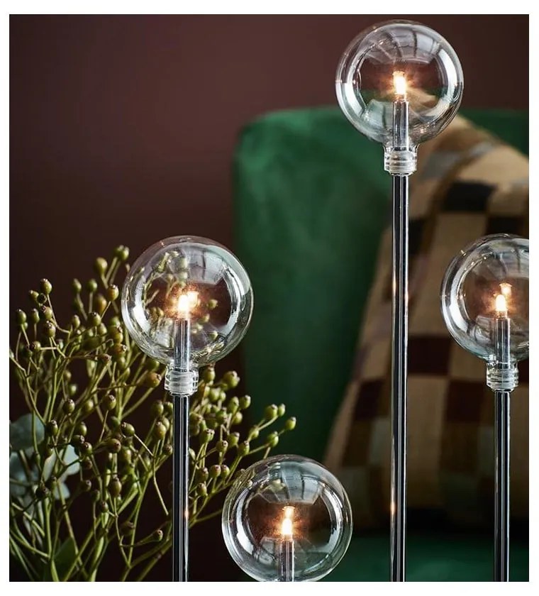 Juniur ezüstszínű világító gyertyatartó, magasság 50 cm - Markslöjd