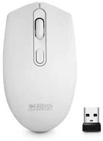 Egér, vezeték nélküli, optikai, közepes méret, USB, URBAN FACTORY Free Color, fehér (UFFCM02)