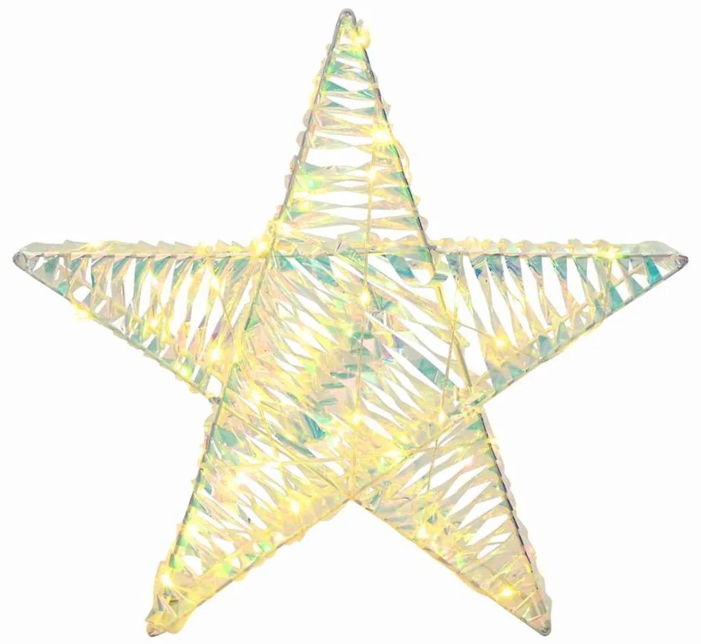 3D Csillag 50 LED-del Meleg fehér 55 x 52.5 x 9 cm PET