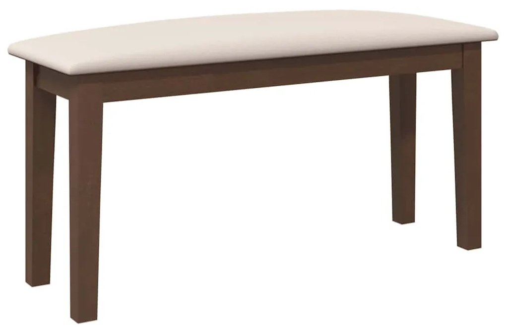 barna tömörfa gumiból pad 90 cm