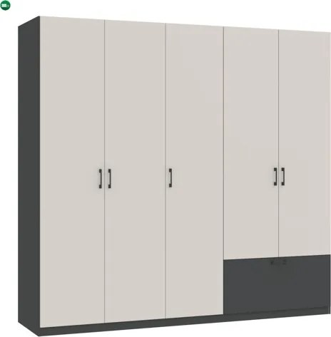 ALTA WARDROBE 5D1S ANTHRACITE+CASHMERE