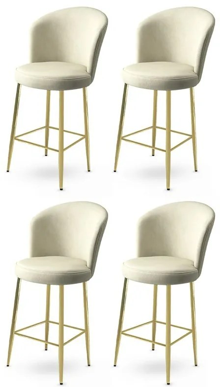 Alte Cream and Gold bárszék szett, 4 db, 4 db
