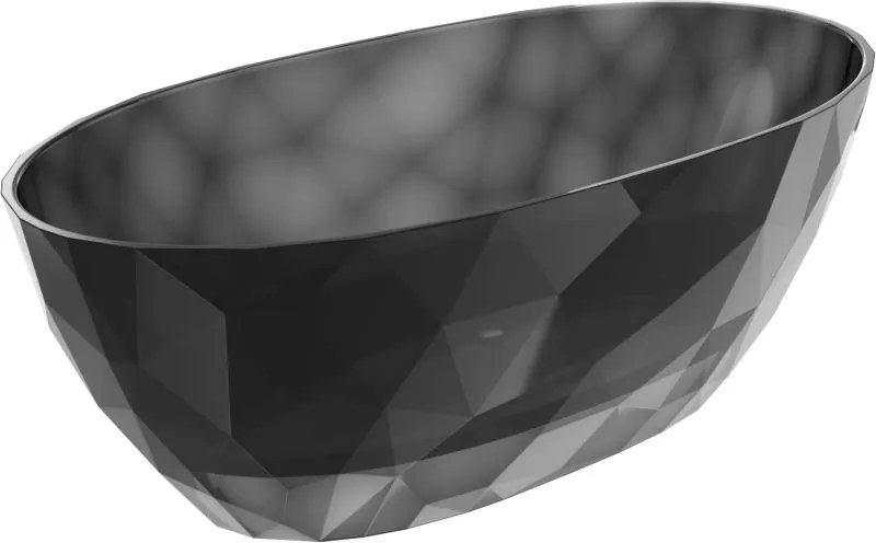 Mexen Orax fekete szabadon álló átlátszó 170 x 80 cm, krómozott dugó - 58081708013