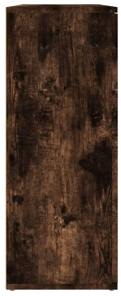 füstös tölgy színű szerelt fa tálalószekrény 91x29,5x75 cm