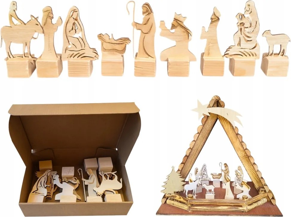 Karácsonyi Betlehem Figura Szett Karácsonyi fa figurák
