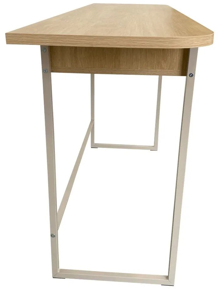 Natúr színű konzolasztal tölgyfa dekorral 40x140 cm Darlington – Actona