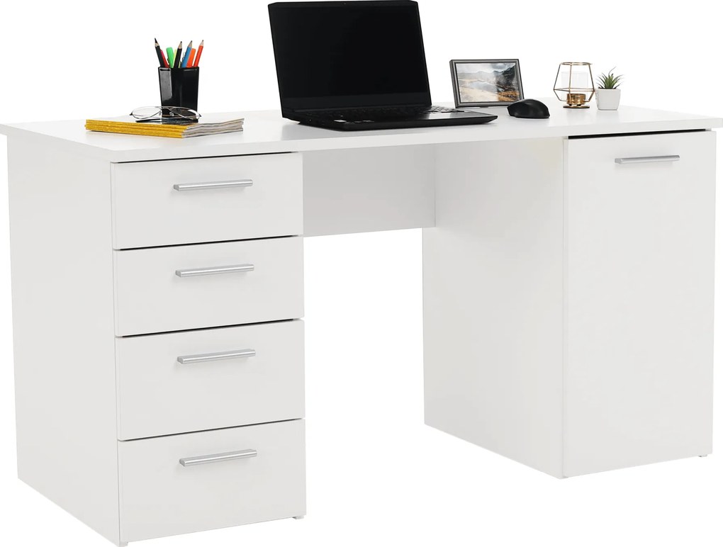 Íróasztal, fehér, EUSTACH
