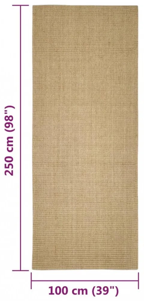 természetes szizálszőnyeg 100x250 cm