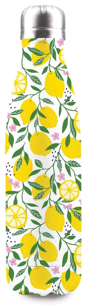 Duplafalú rozsdamentes acél termosz citrom mintás