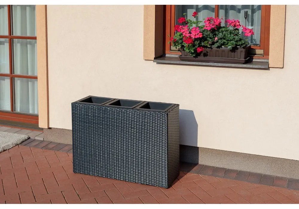 Patteo fekete kültéri virágtartó - Bonami Essentials