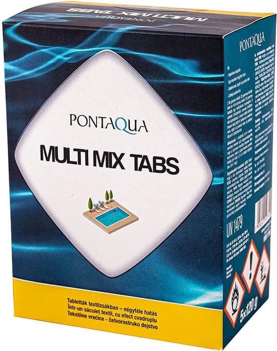 Multi Mix Tabs négyes hatású medence vegyszer 5 x 120 g tabletta