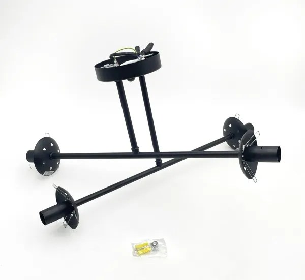 Brilagi - MALIVA felületre szerelhető csillár 4xE14/15W/230V fekete/átlátszó