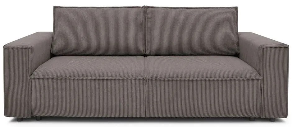 Szürkésbarna kordbársony kinyitható kanapé 245 cm Nihad – Bobochic Paris
