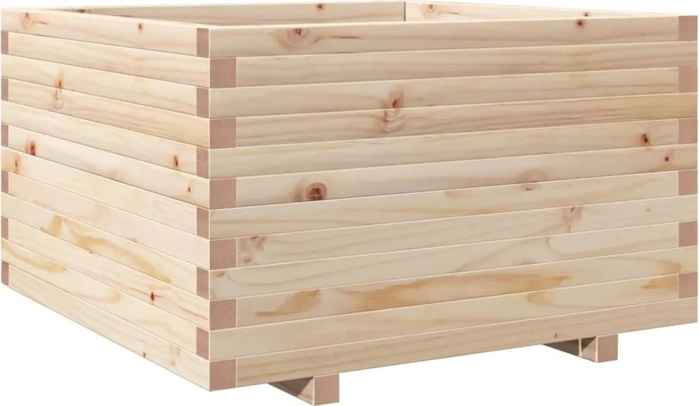 vidaXL tömör fenyőfa kerti virágtartó 80 x 80 x 49,5 cm