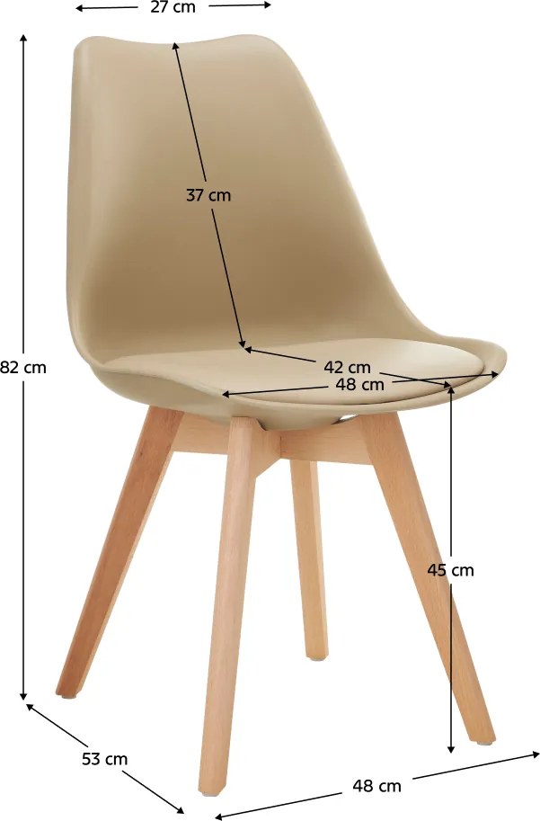 Szék, cappuccino/bükk, BALI 3 NEW