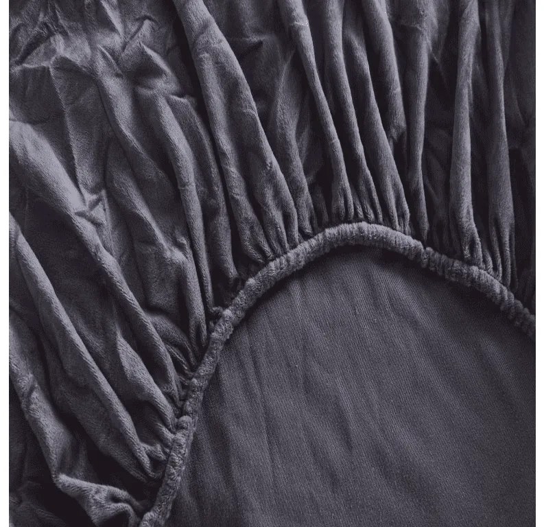 Mikroszálas lepedő SOFT BRONE 90x200 cm antracitszürke