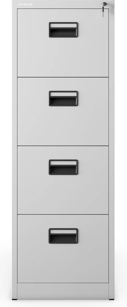 Fém iratszekrény 4 fiókkal, szürke, 460x1320x620 mm: SARA