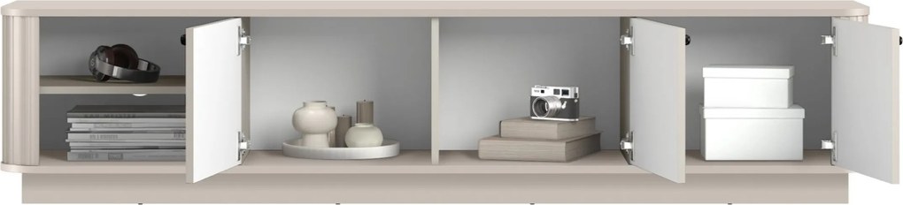 Vesper 3D TV szekrény 187 cm - kasmír / fekete fogantyúk