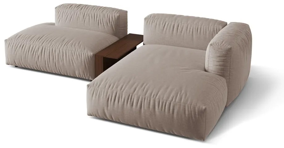 Bézs moduláris sarokkanapé (jobb oldali) Martina – Micadoni Home