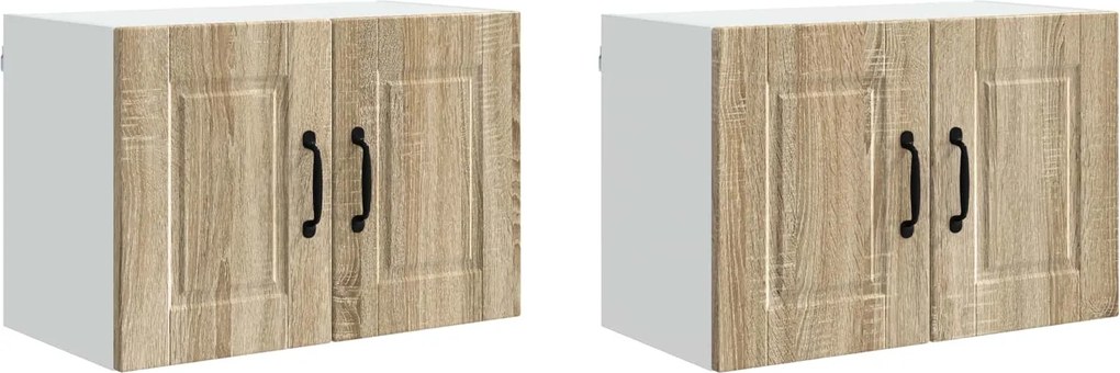 vidaXL Konyhaszekrény 2 pcs Sonoma tölgy 60 x 31 x 40 cm Faanyag