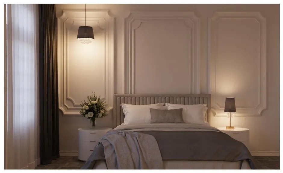 Lámpa Mennyezeti lámpatest NESTO, 5994, AC220-240V, 50/60Hz, 1*E27, max.40W, IP20, átmérő 30 cm, fekete/arany