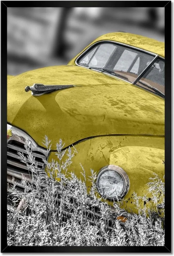 Poszter keretben 40x60 Sárga oldtimer