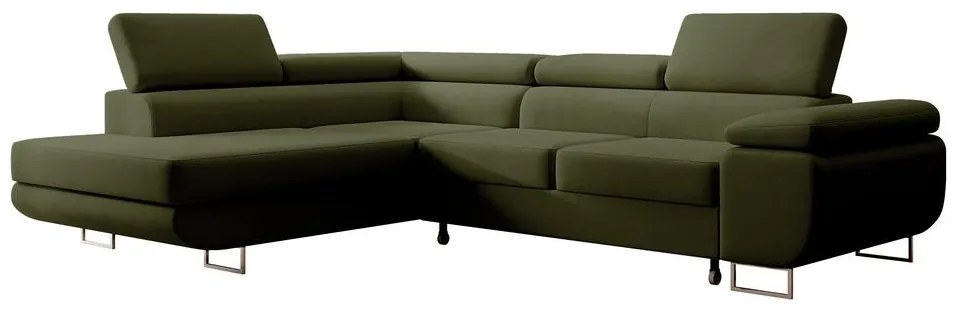 Sarokkanapé Stiletto (B) (zöld + ezüst). 1099714