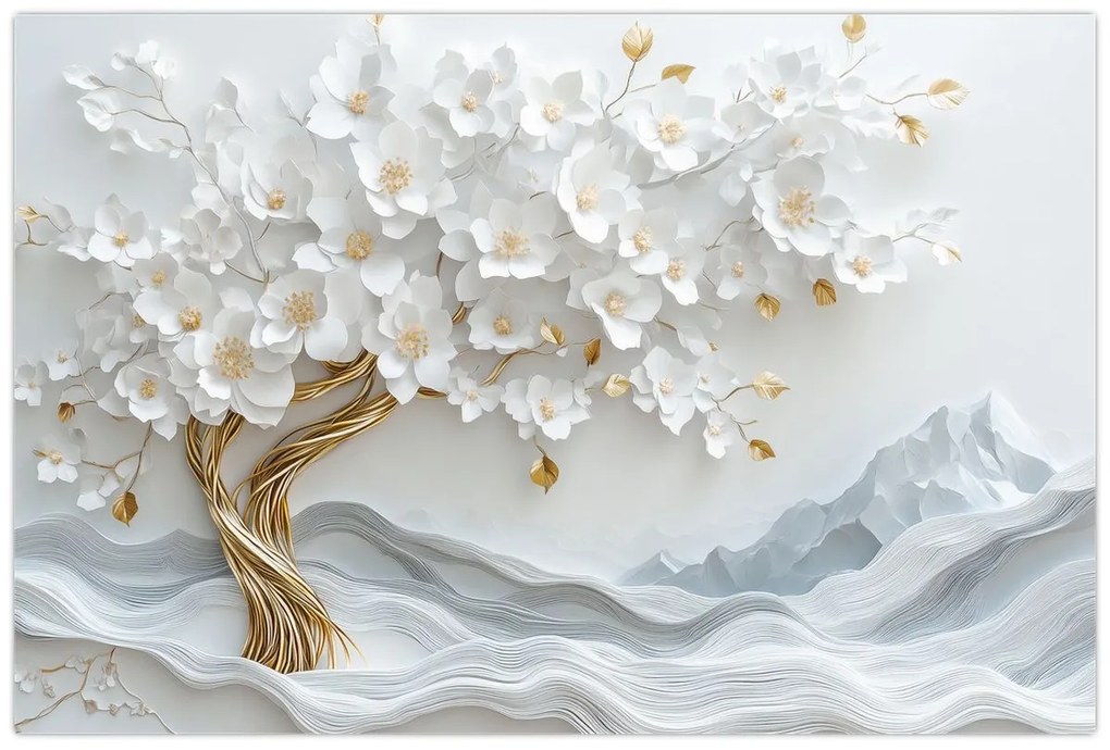 Kép – 3D elegáns életfa (90x60 cm)