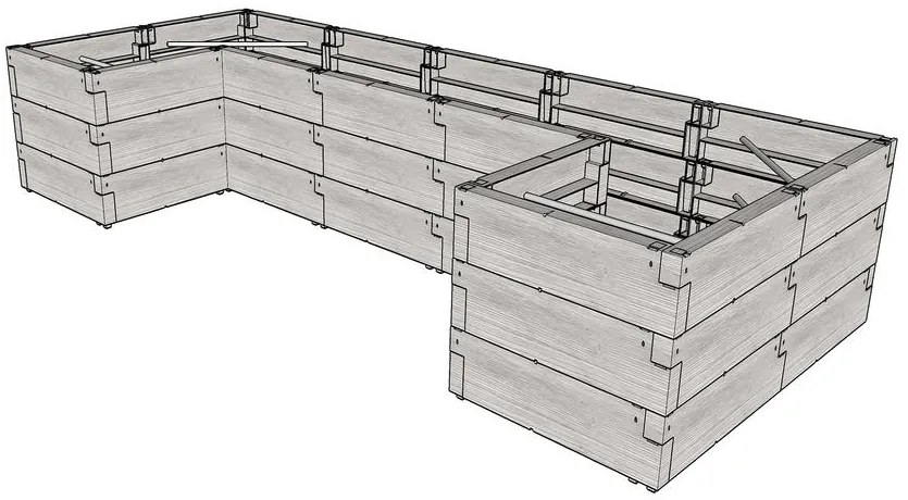 magaságyás JUWEL TIMBER ERGOLINE U LONG LG3135