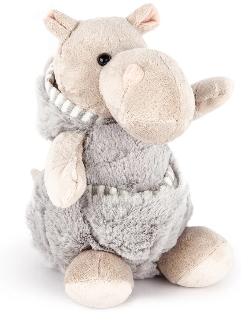 Plüss víziló zsebbel, 20 cm