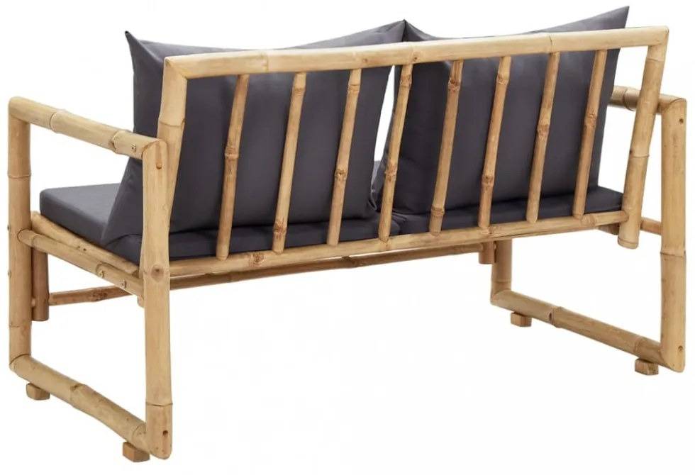 bambusz kerti pad párnákkal 115 cm